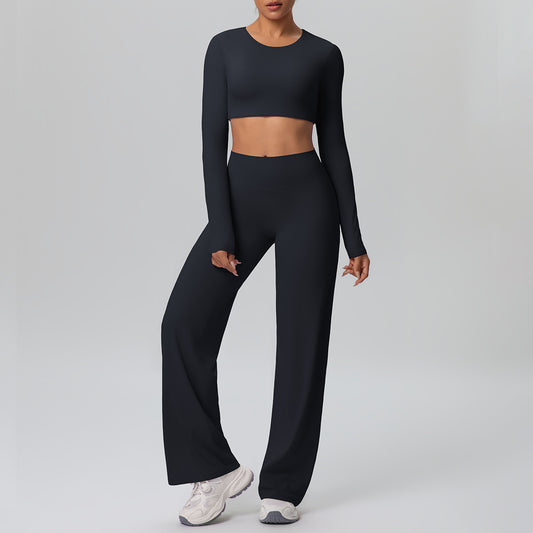 SOLBANA Coast Straight-Leg 2-Piece Set in Black
