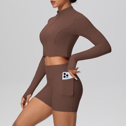 SOLBANA Studio Zip Pocket 2-Piece Short Set - alternate product view
