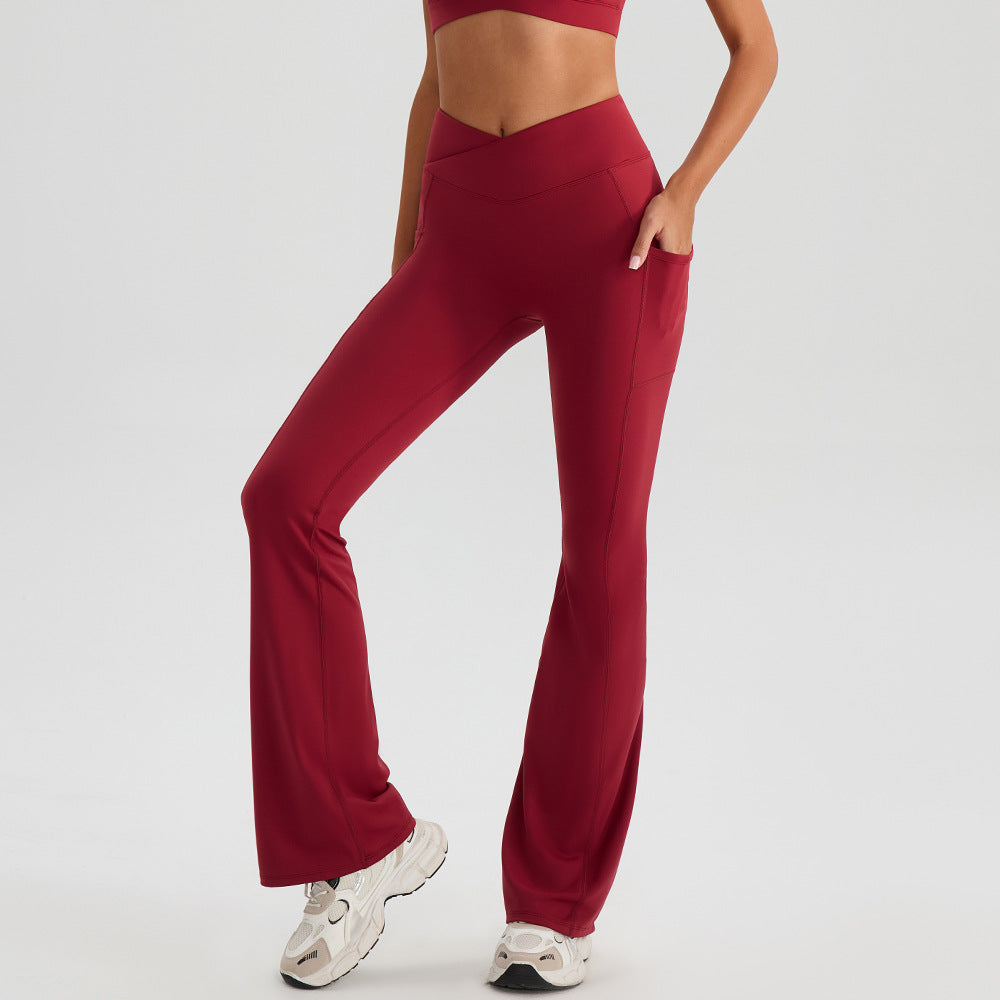 SOLBANA Off-Duty Wide Leg Pant in Burgundy