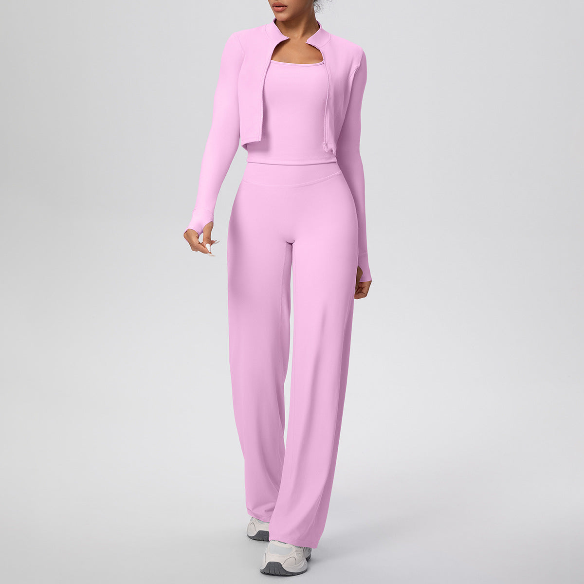 SOLBANA Coast Travel 3-Piece Pant Set in Blush