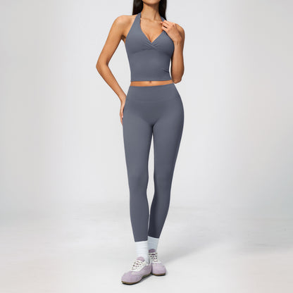 SOLBANA Studio Deep-V Halter 2-Piece Legging Set colour option view