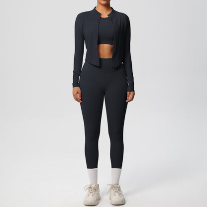SOLBANA Studio Sculpt Zip coordinated three-piece set