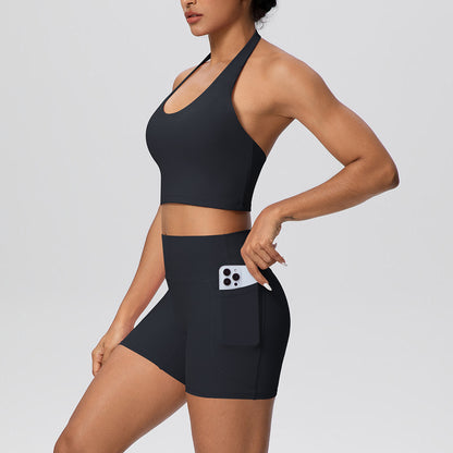 SOLBANA Studio Halter 2-Piece Pocket Short Set - alternate product view