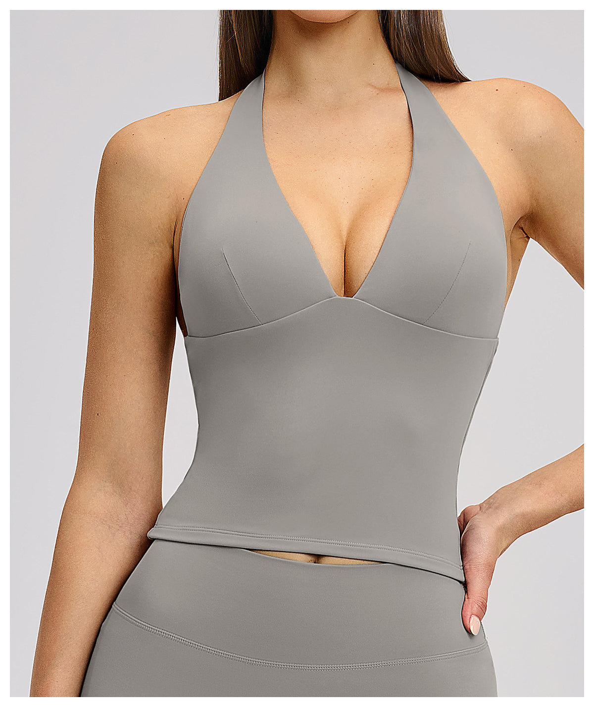 SOLBANA Studio Sculpt V-Neck Tank - alternate product view