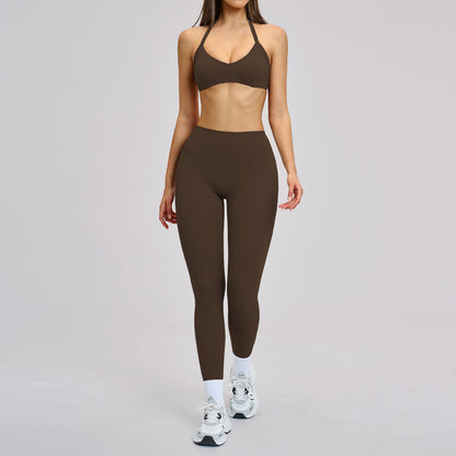SOLBANA Studio Cutout Halter Set in Espresso