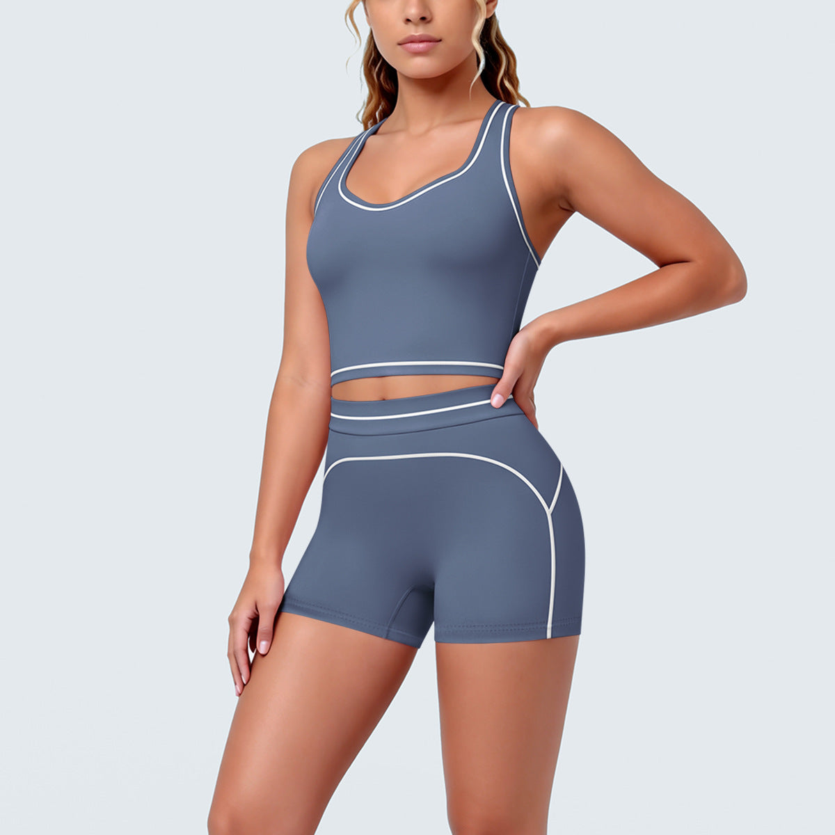 SOLBANA Contour Double-Strap 2-Piece Short Set - alternate product view