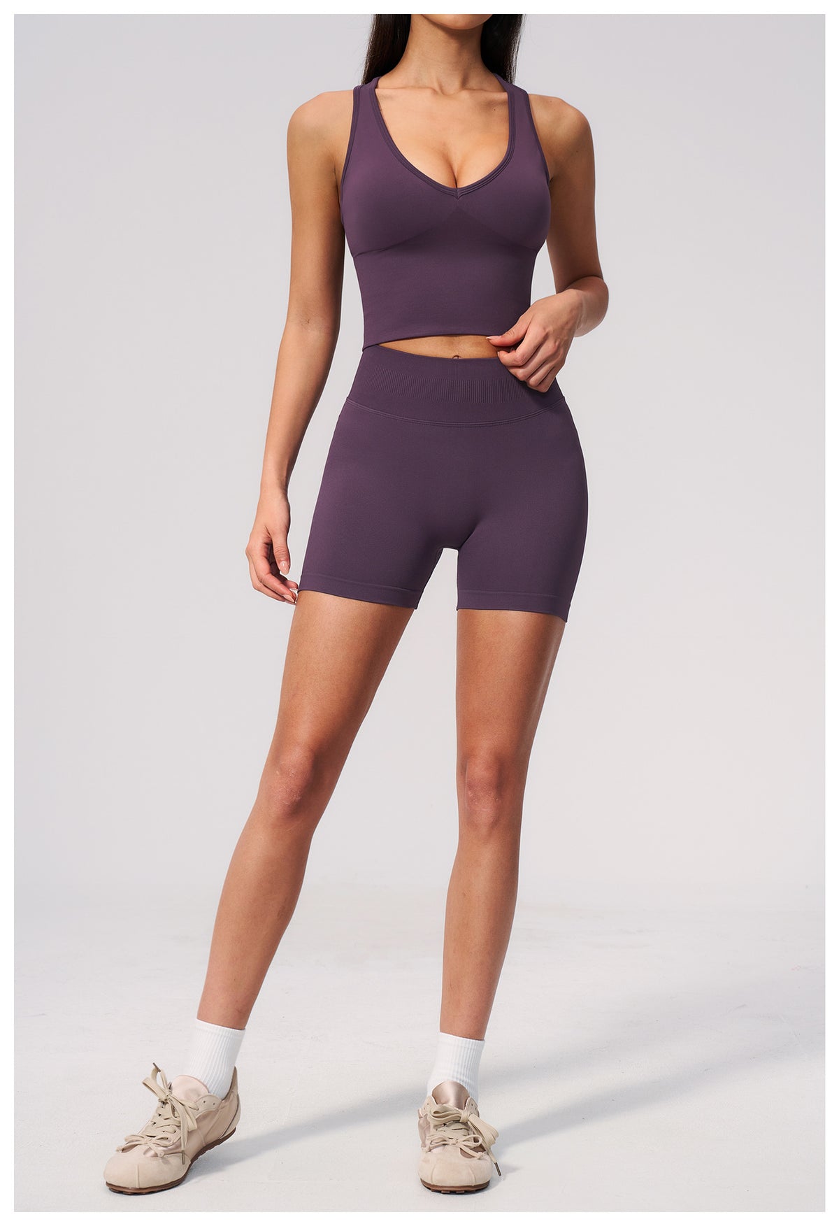 SOLBANA Form Sculpt V-Neck Tank - alternate product view