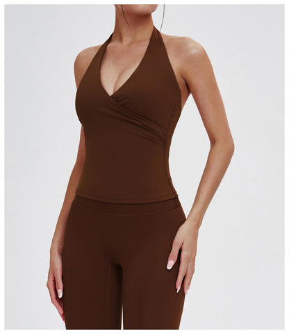 SOLBANA Studio V-Neck Halter Tank - alternate product view