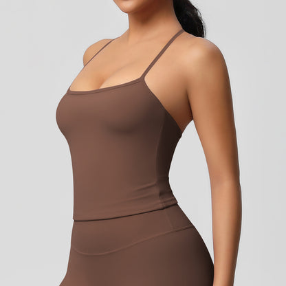 SOLBANA Studio Tie-Back Crop Tank - alternate product view