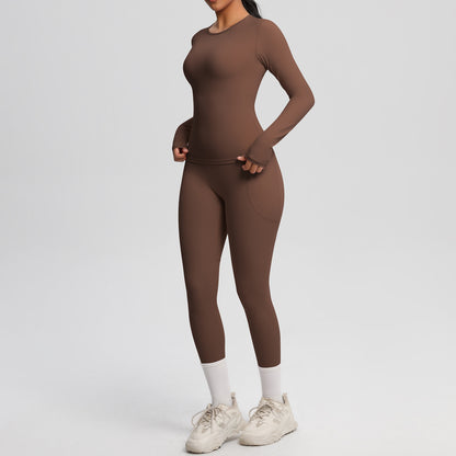 SOLBANA Studio Long-Sleeve Pocket Legging Set - alternate product view
