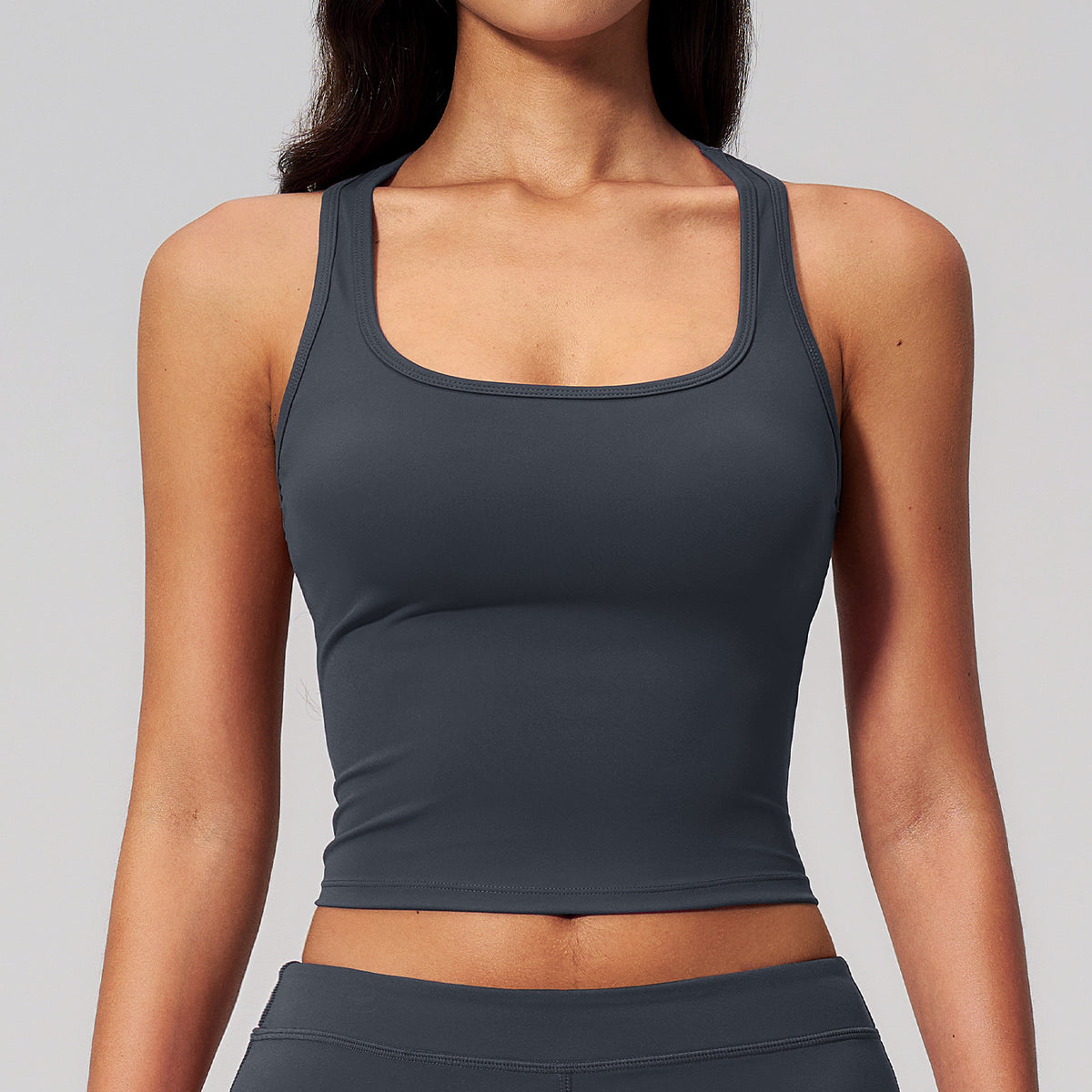 SOLBANA Studio Sculpt Tank in Mist Gray