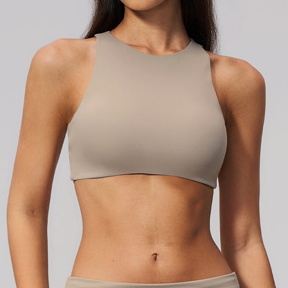 SOLBANA Coast Open-Back Sports Bra in Cloud