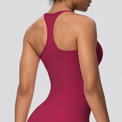 SOLBANA Coast H-Strap Tank in Carmine