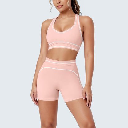 SOLBANA Contour Contrast Short Set - Ballet