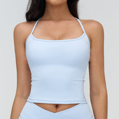 SOLBANA Form H-Back Tank in Wave Blue