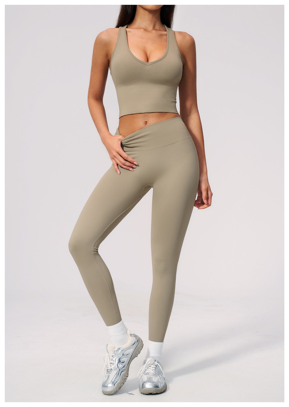 SOLBANA Form Sculpt V-Neck Tank - alternate product view