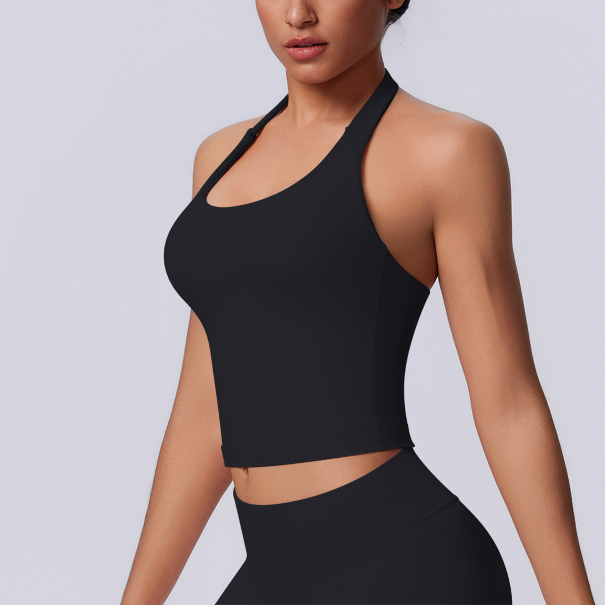 SOLBANA Studio Halter Tank in Black