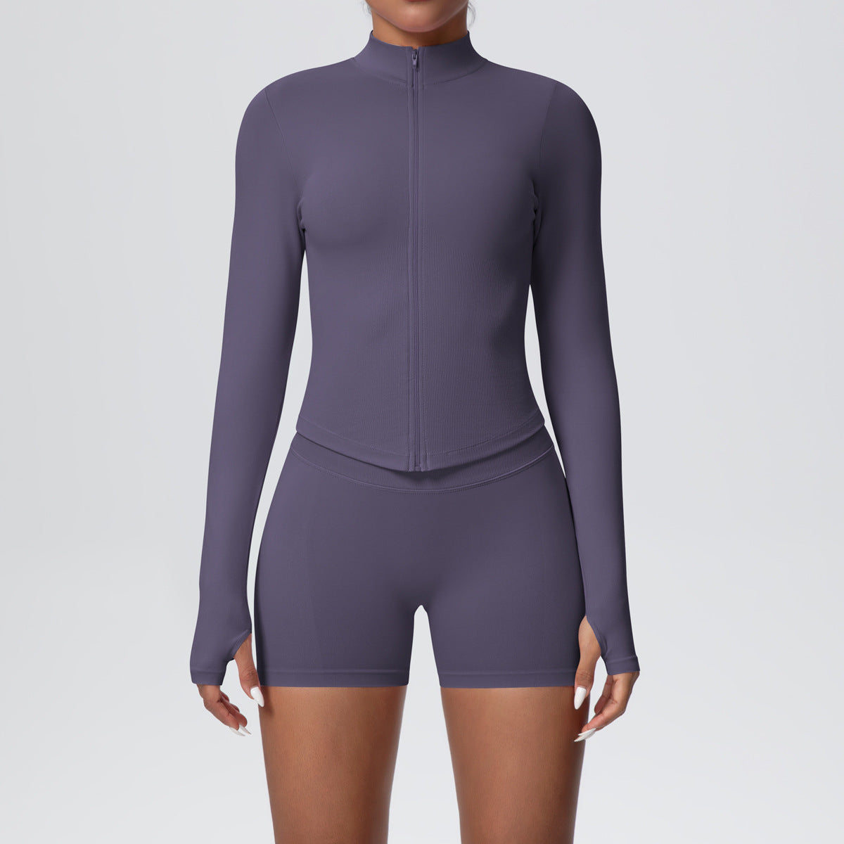 SOLBANA Studio Zip Jacket 2-Piece Short Set