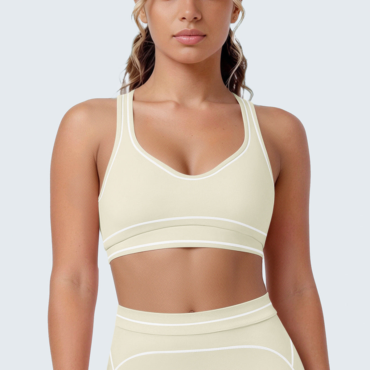 SOLBANA Contour Contrast U-Back Bra in Apricot
