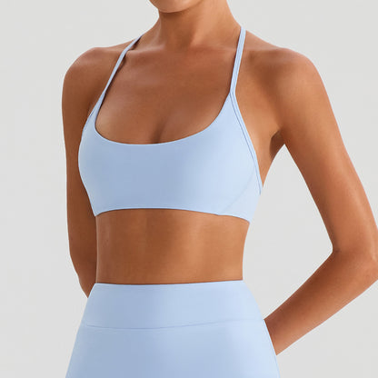 SOLBANA Court Club Racerback Bra in Sky Blue