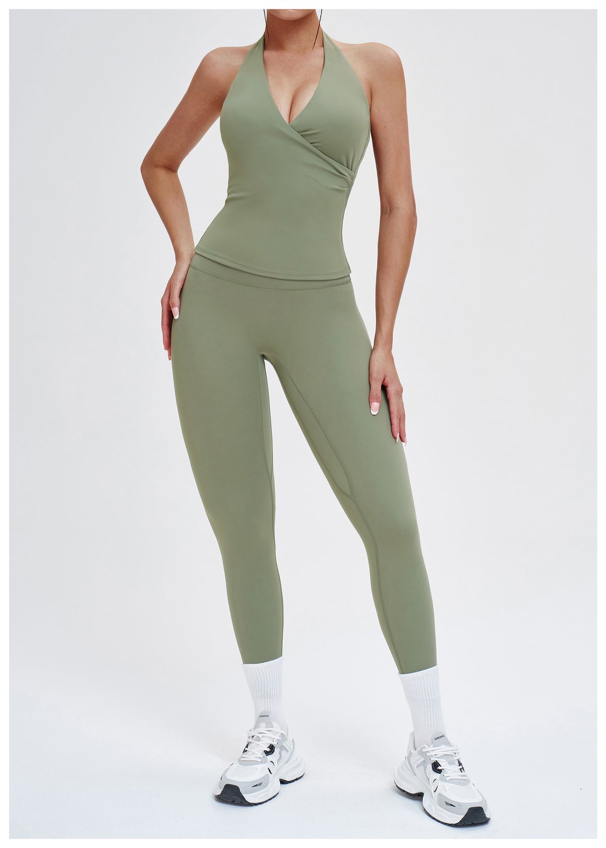 SOLBANA Studio V-Neck Halter Tank - alternate product view
