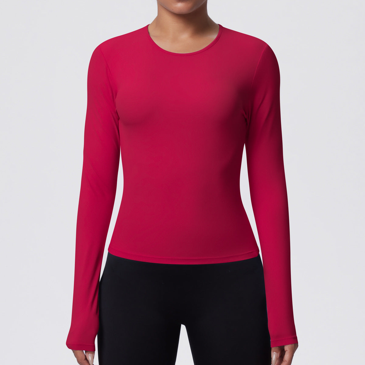 SOLBANA Form Sculpt Long Sleeve in Wine