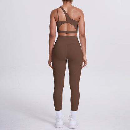 SOLBANA Studio One-Shoulder Pocket Legging Set - alternate product view