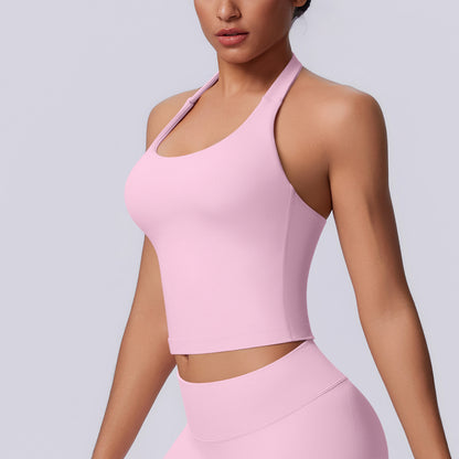 SOLBANA Studio Halter Tank in Pink