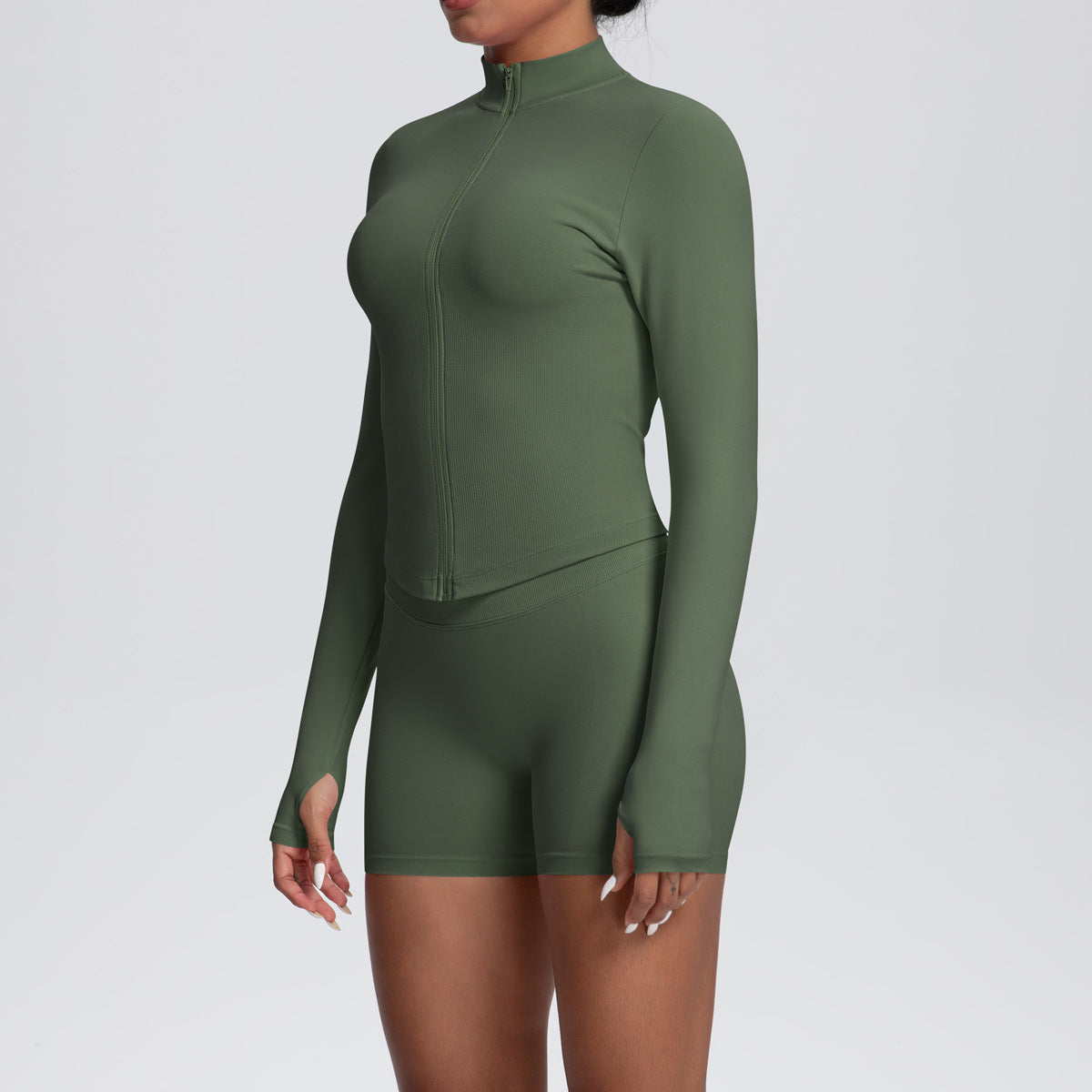 SOLBANA Studio Zip Jacket 2-Piece Short Set - alternate product view