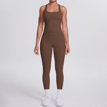 SOLBANA Form Pocket Tank 2-Piece Legging Set - alternate product view