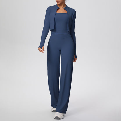 SOLBANA Coast Travel 3-Piece Pant Set in Ocean