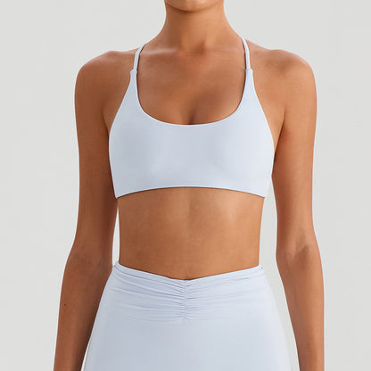 SOLBANA Studio Cloud Crossback Bra in Cloud Blue