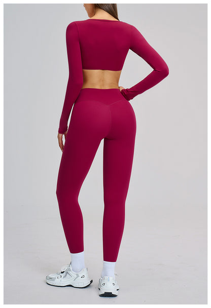 SOLBANA Studio Cropped V-Neck Long Sleeve - alternate product view
