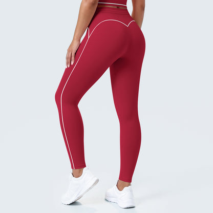 SOLBANA Contour Contrast Legging in Red