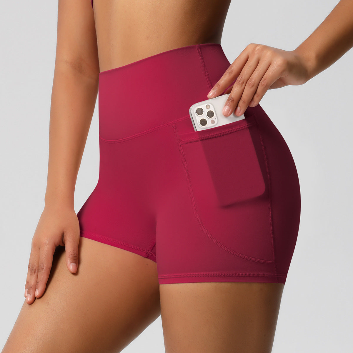 SOLBANA Form Pocket Short in Red