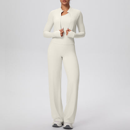 SOLBANA Coast Asymmetric Three-Piece Set in Ivory