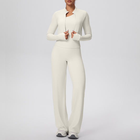 SOLBANA Coast Asymmetric Three-Piece Set in Ivory