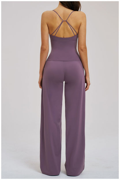 SOLBANA Studio Cutout 2-Piece Wide-Leg Set - alternate product view