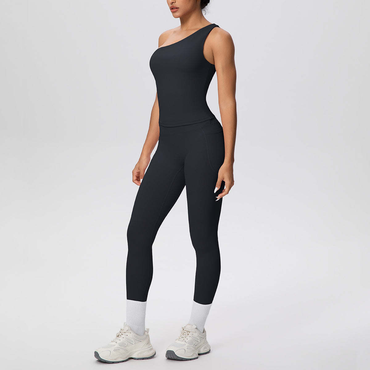 SOLBANA Studio One-Shoulder Legging Set - alternate product view
