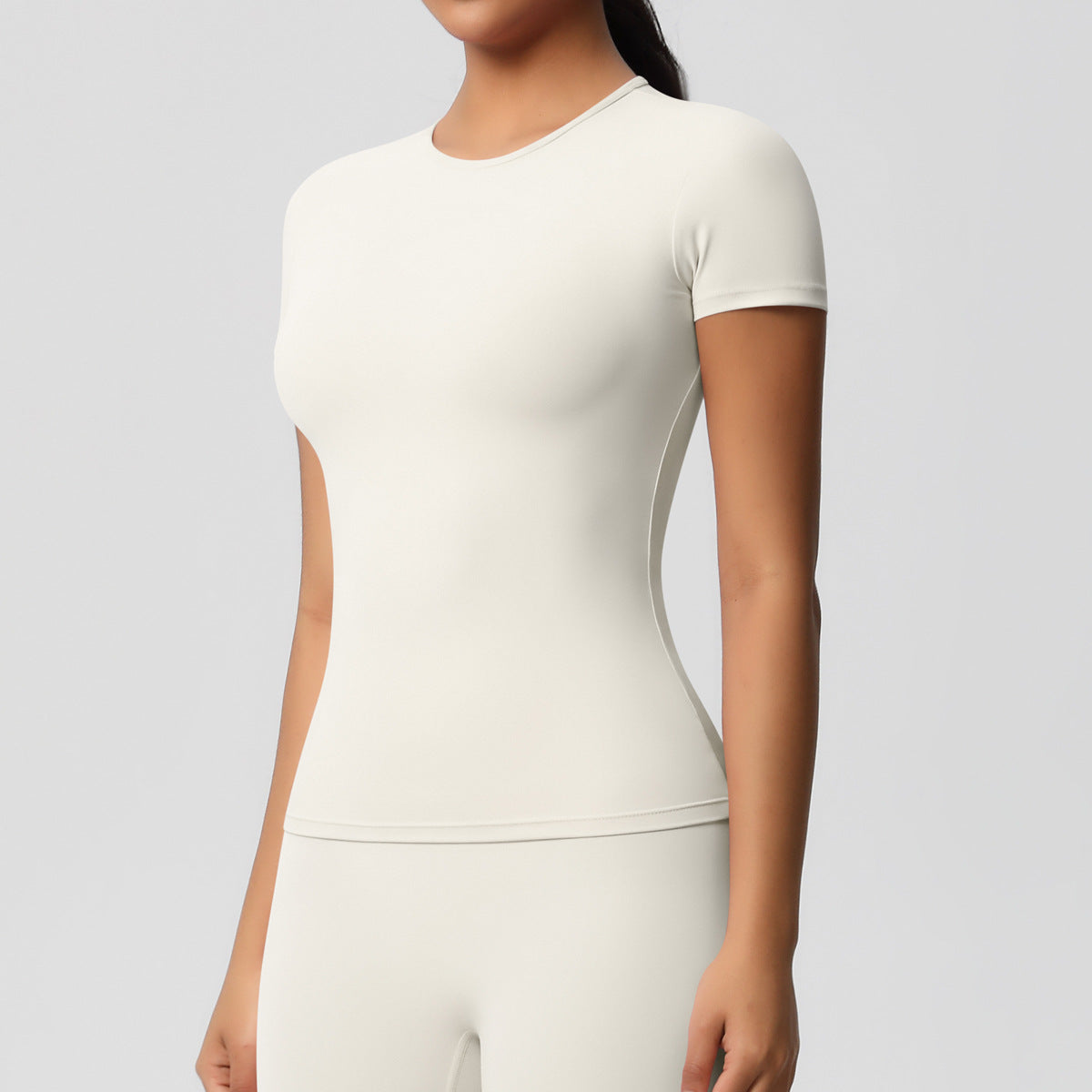 SOLBANA Form Core Tee in Ivory