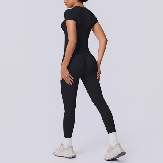 SOLBANA Studio Tee Legging Set in Black