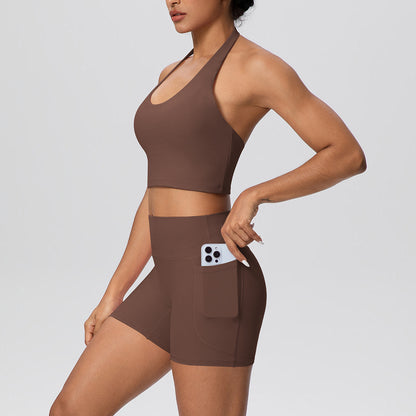 SOLBANA Studio Halter 2-Piece Pocket Short Set - alternate product view