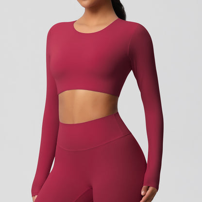 SOLBANA Studio Brushed Sculpt Long Sleeve in Wine