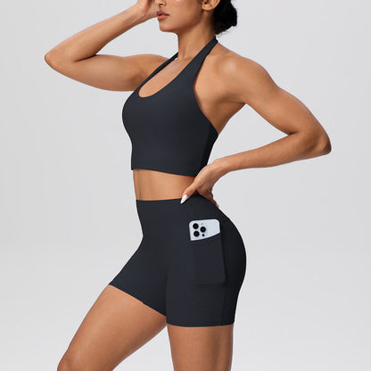 SOLBANA Studio Halter 2-Piece Pocket Short Set - alternate product view