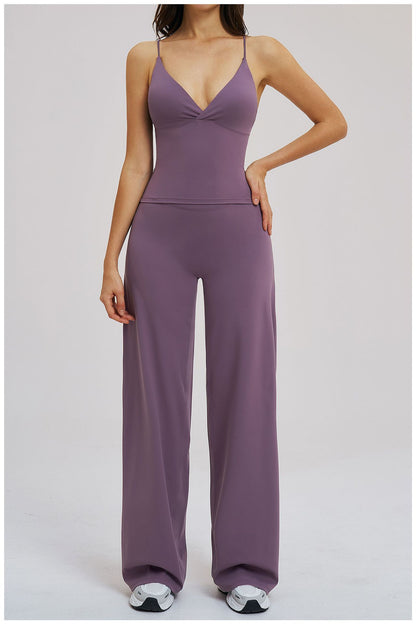 SOLBANA Studio Cutout 2-Piece Wide-Leg Set - alternate product view