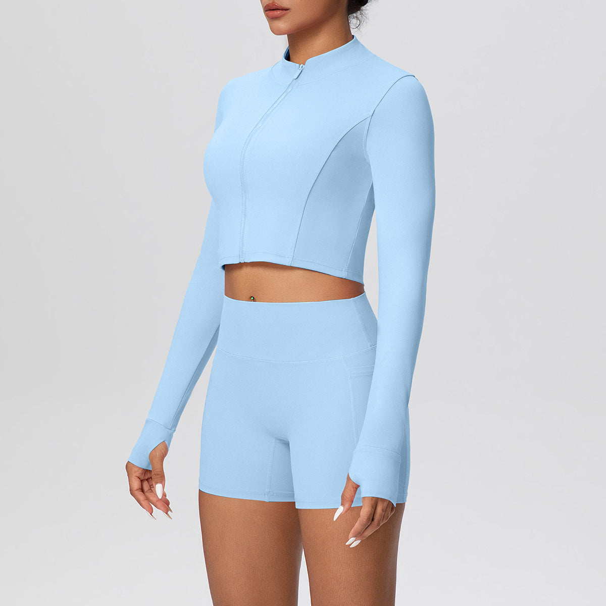 SOLBANA Studio Zip Pocket 2-Piece Short Set - alternate product view