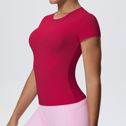 SOLBANA Coast Fitted Tee in Berry