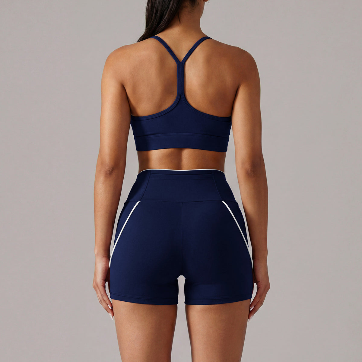 SOLBANA Riviera Contrast 2-Piece Short Set in Royal Blue