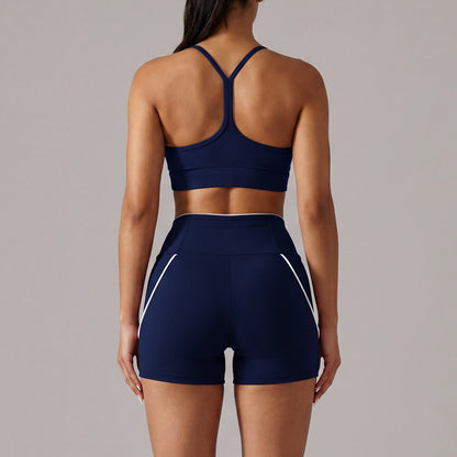 SOLBANA Riviera Contrast 2-Piece Short Set in Royal Blue