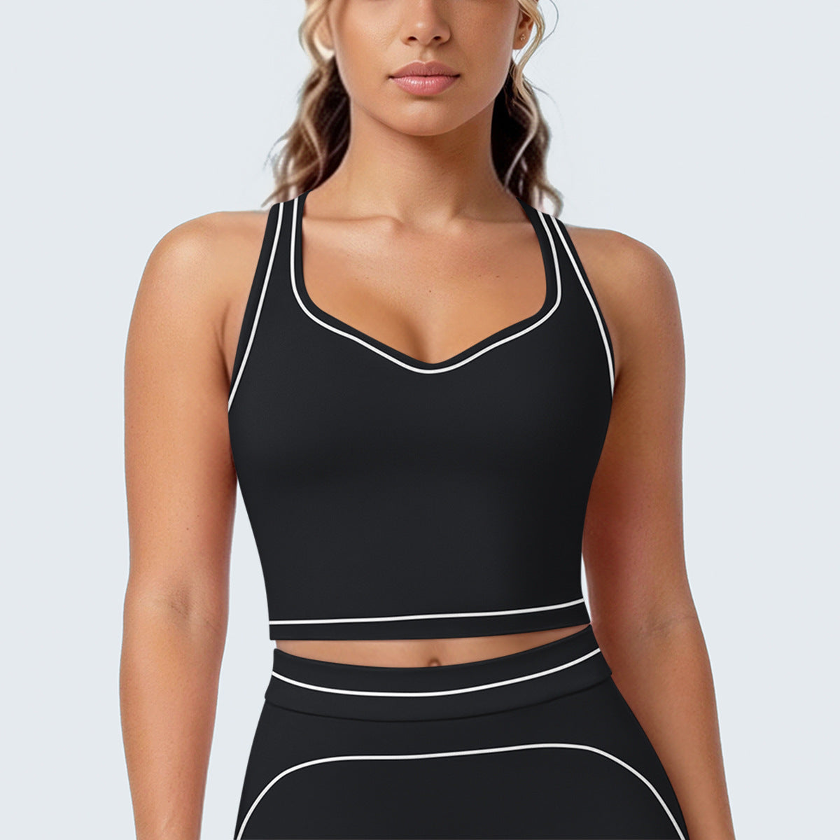 SOLBANA Contour H-Back Tank in Midnight